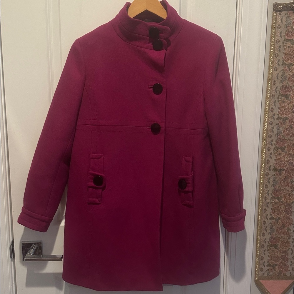 Ann Taylor Fuchsia Trench Coat